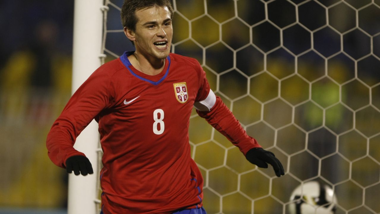 Danko Lazović u dresu reprezentacije Srbije na prijateljskom meču protiv Bugarske