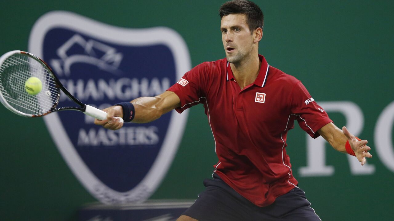 Novak Đoković tokom meča protiv Davida Ferera na Mastersu u Šangaju