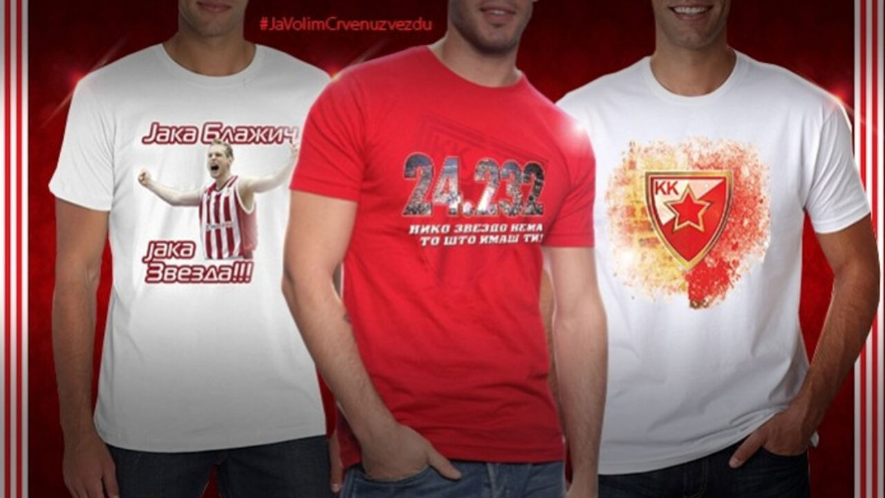 Promotivne majice Košarkaškog kluba Crvena zvezda