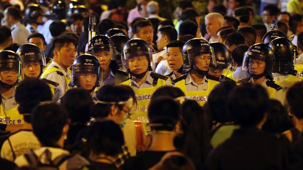 policija na demonstracijama u Hong Kongu
