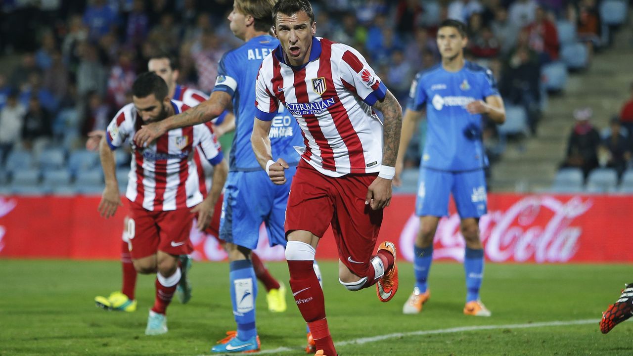 mario Mandžukić slavi gol za Atletiko u meču Primer protiv Hetafea