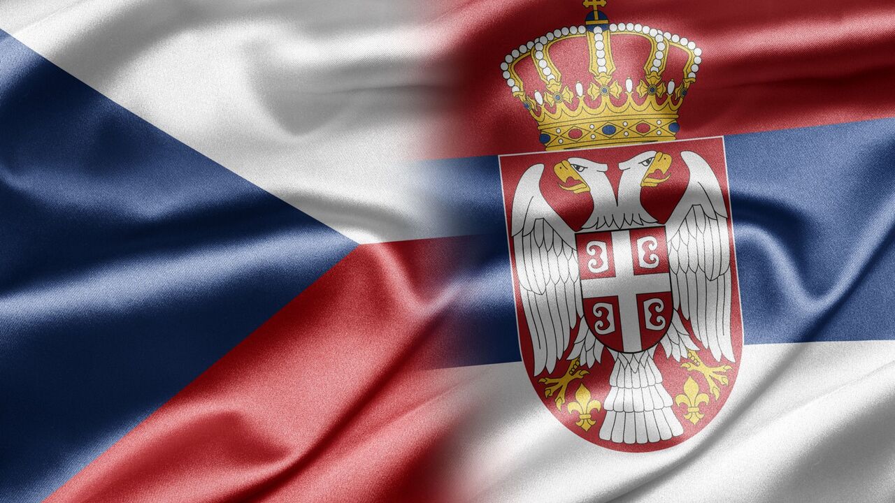 Spojene zastave Češke i Srbije
