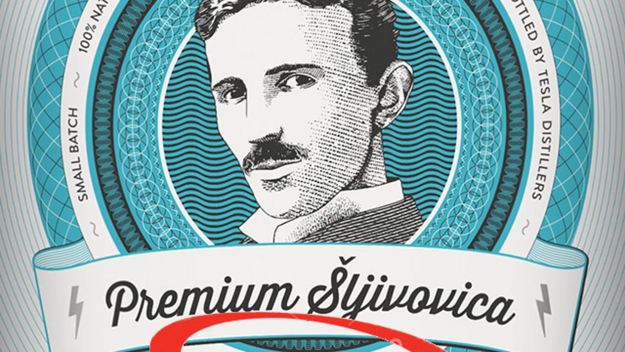 Hrvatska šljivovica sa imenom Nikole Tesle