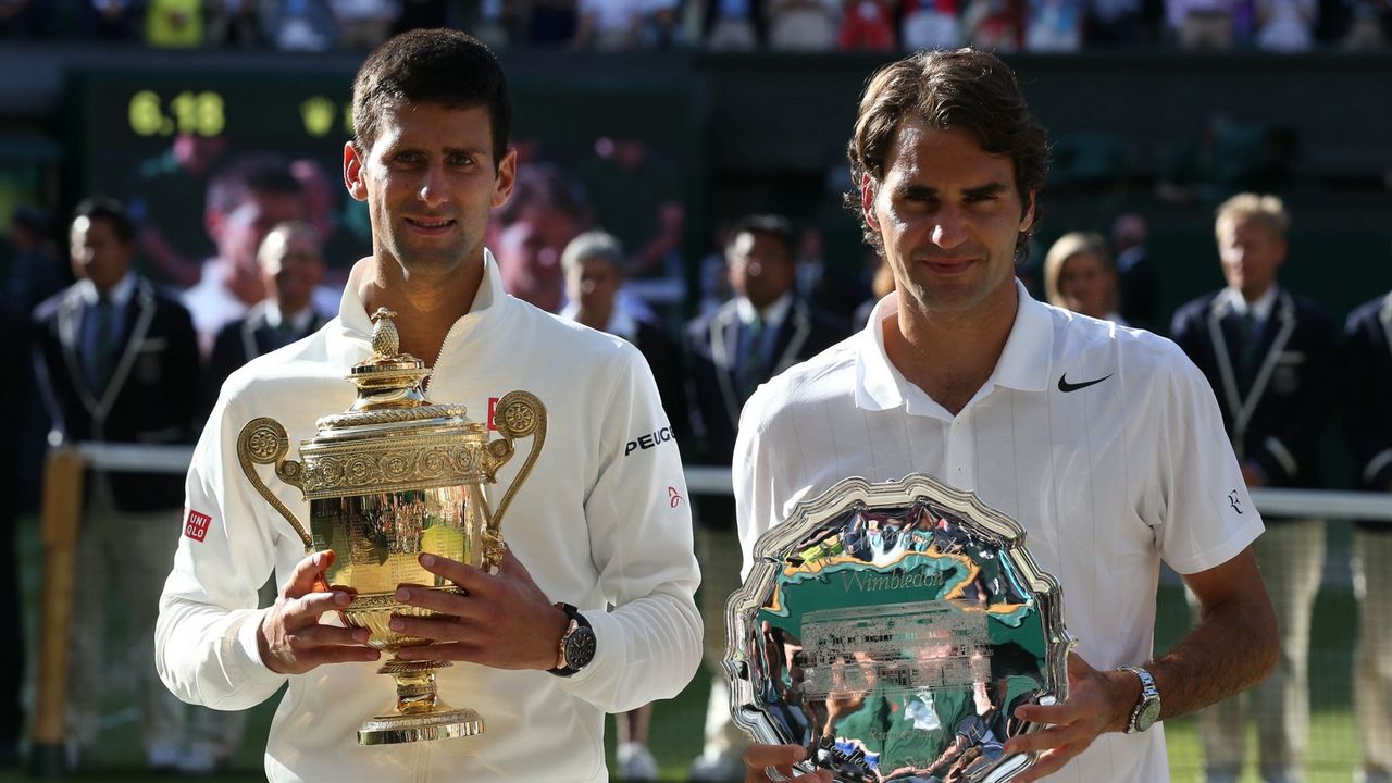 Novak Đoković i Rodžer Federer na Vimbldonu