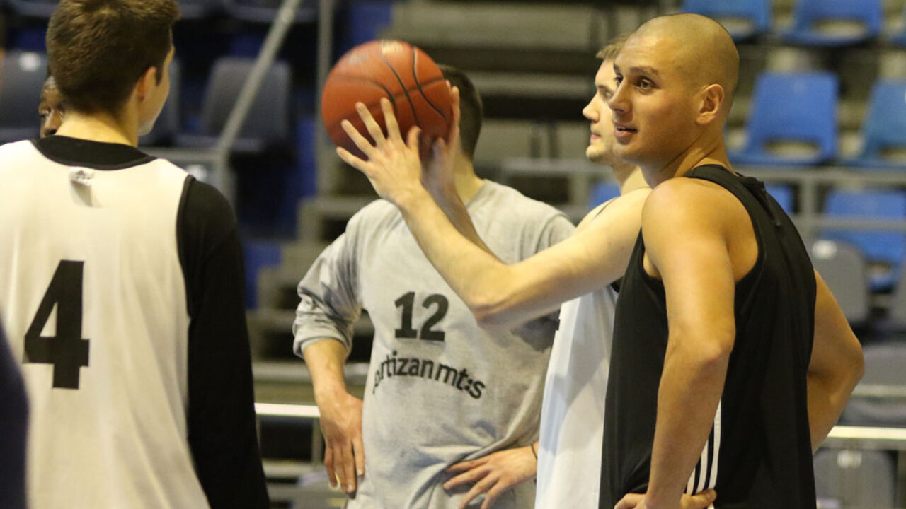 Aleksandar Pavlović na prvom treningu po povratku u Partizan
