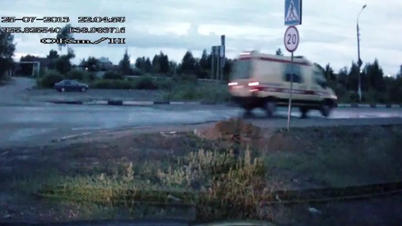 Preletanje preko "ležećeg policajca" u Rusiji