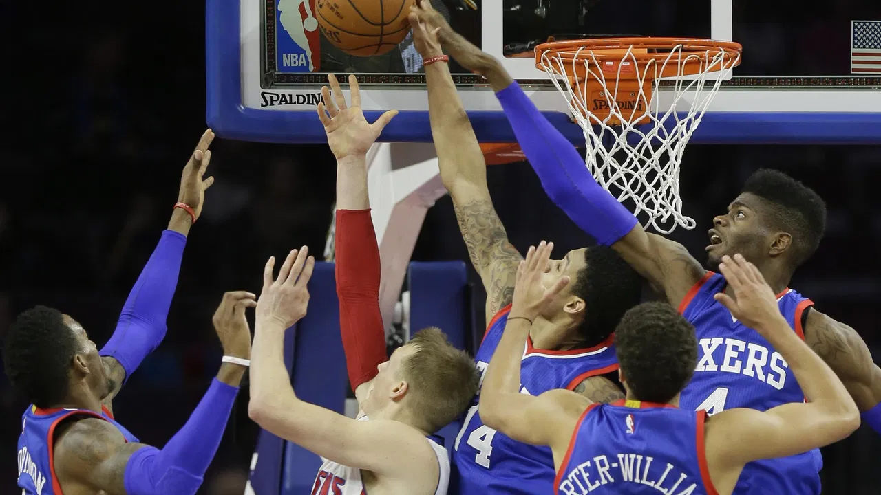Detalj sa meča između Detroit Pistonsa i Filadelfije 76ers
