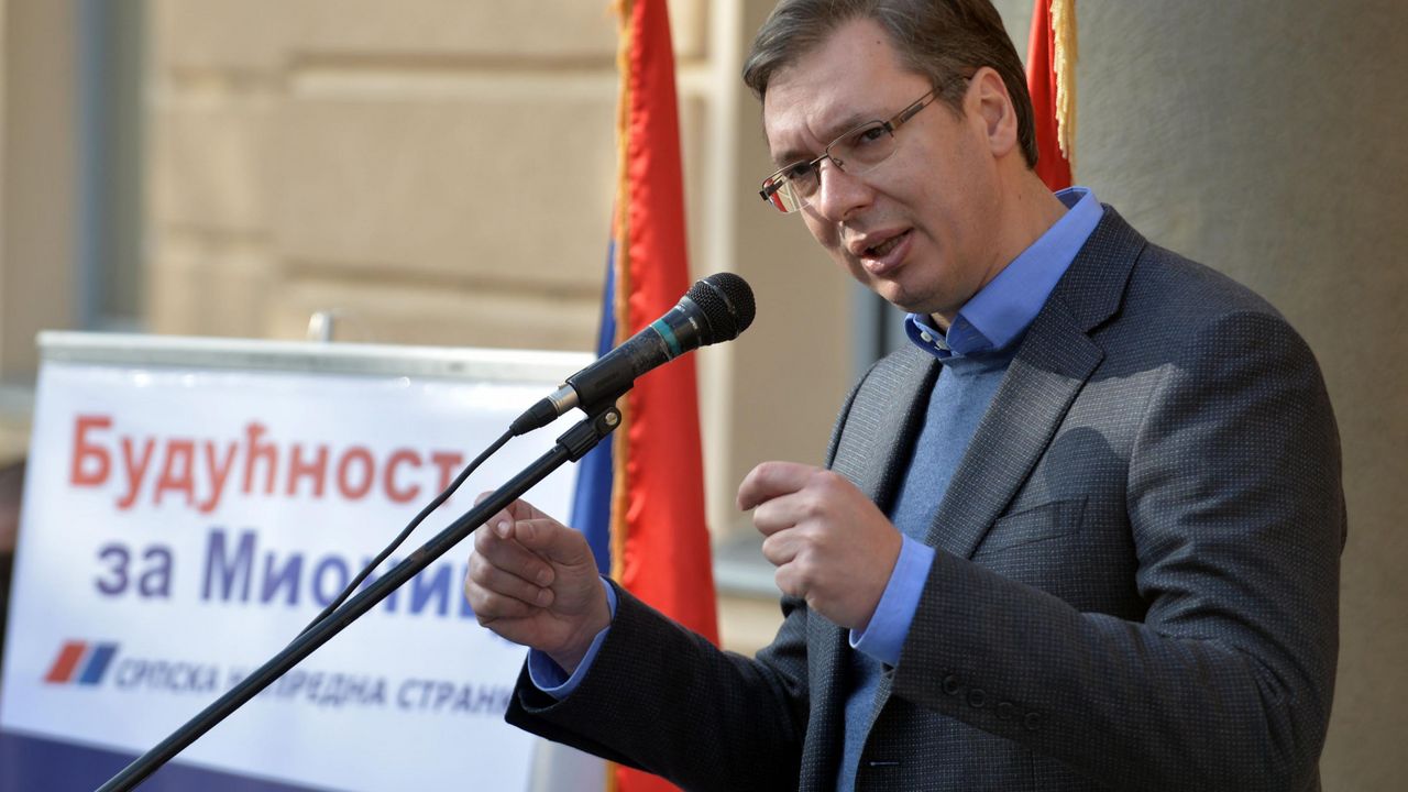 Aleksandar Vučić drži govor u Mionici