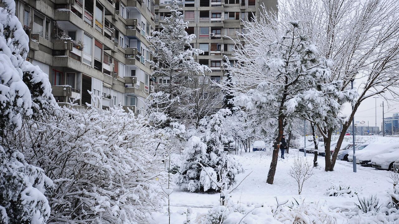 zgrada, Beograd, sneg