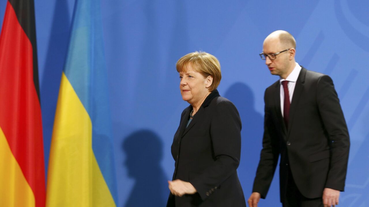 Angela Merkel i Arsenij Jacenjuk