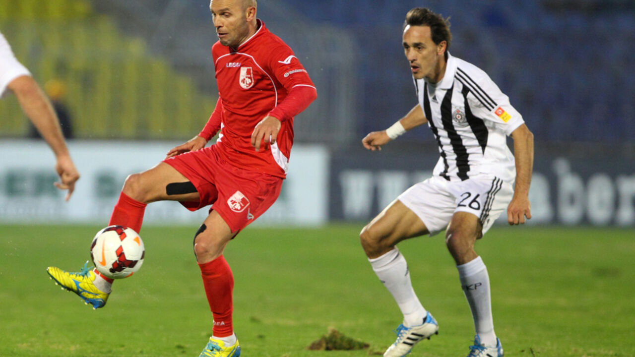 Saša Stojanović na meču Radnički Niš - Partizan