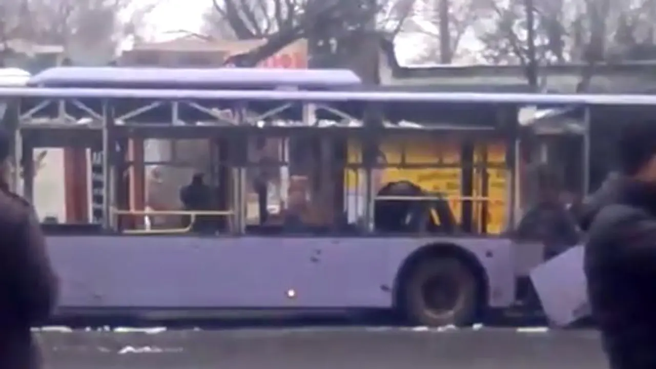 Granatirani trolejbus u Donjecku
