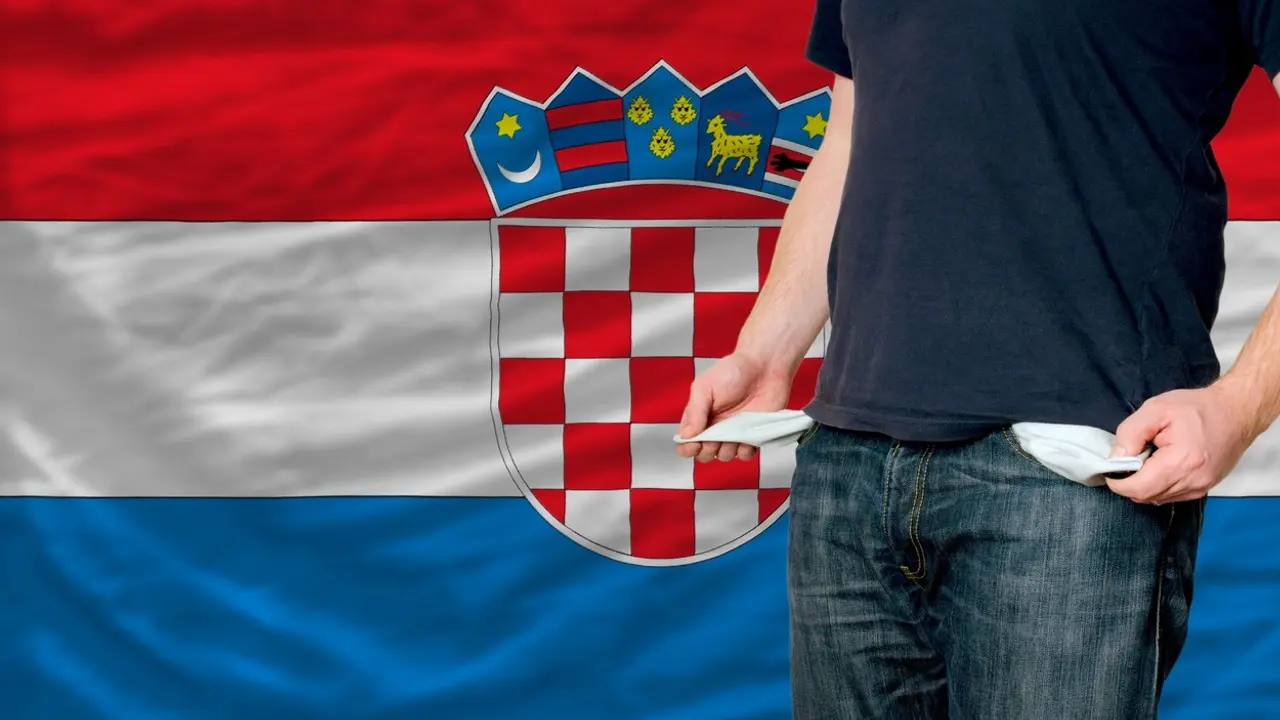 hrvatska zastava i prazni džepovi