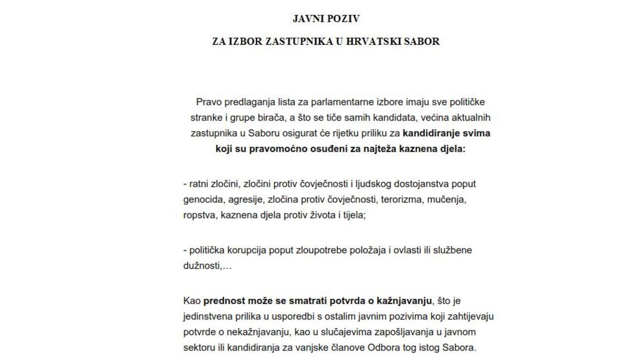 Predlog GONG-a o zabrani kandidovanja ratnim zločincima