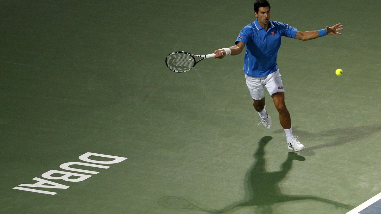 Novak Đoković na turniru u Dubaiju