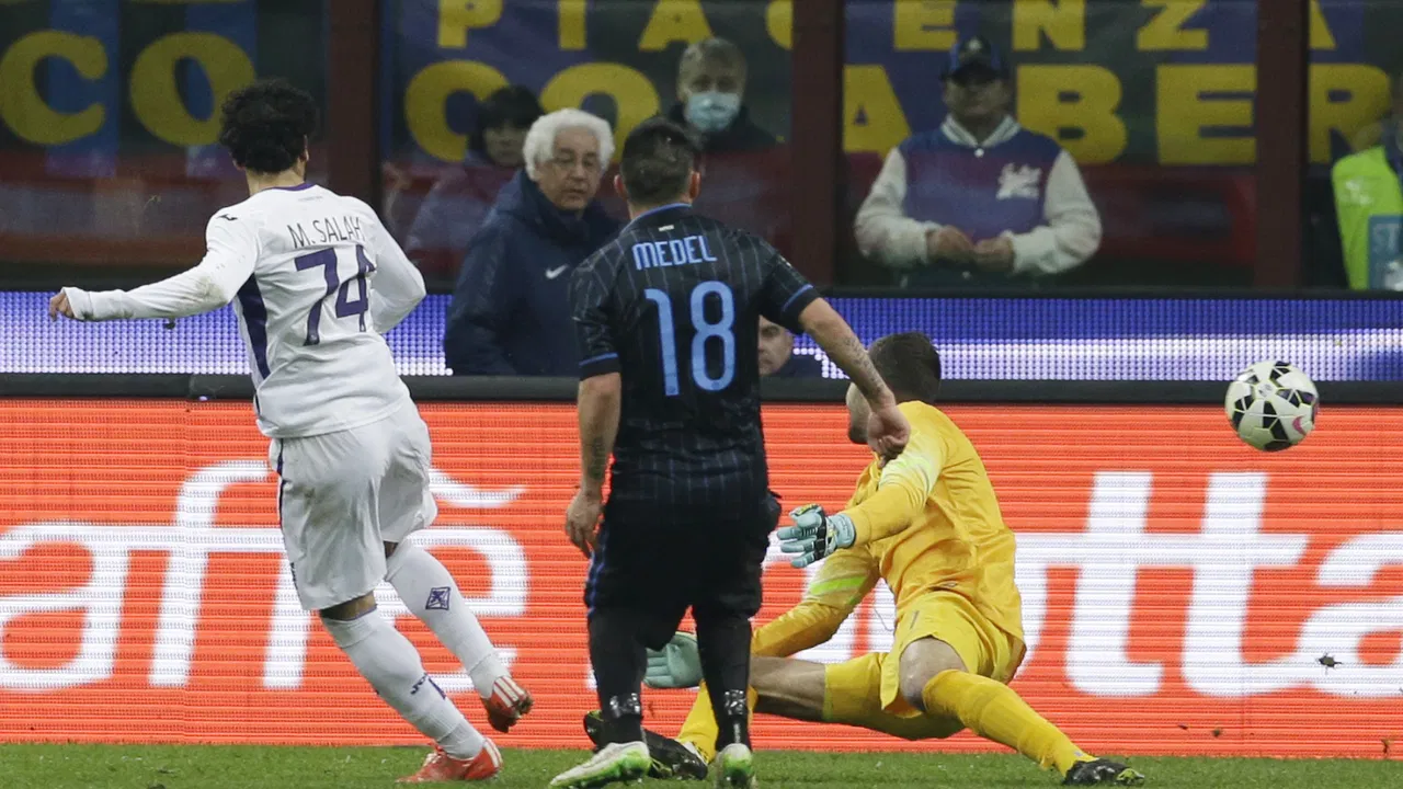 Mohamed Salah postiže jedini gol u meču Inter - Fiorentina
