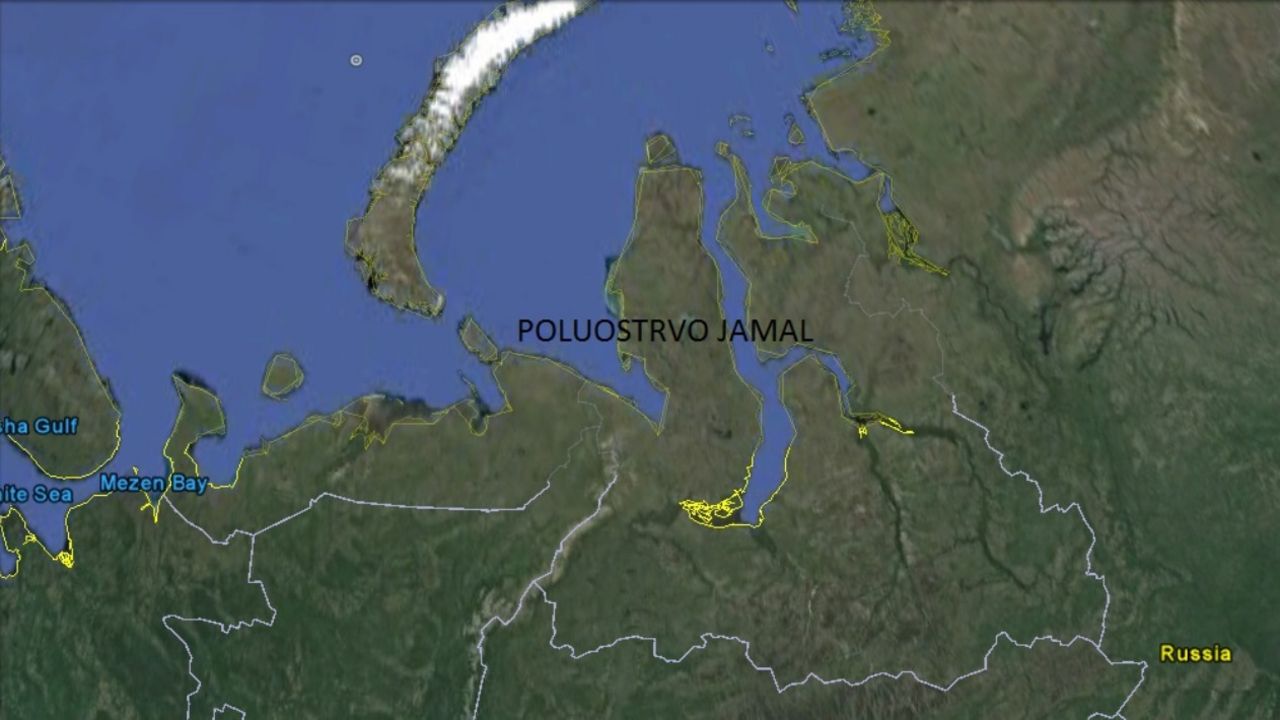 Poluostrvo Jamal - karta