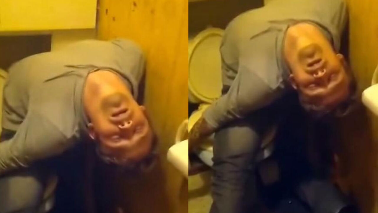 Onesvešćeni pijanac u toaletu