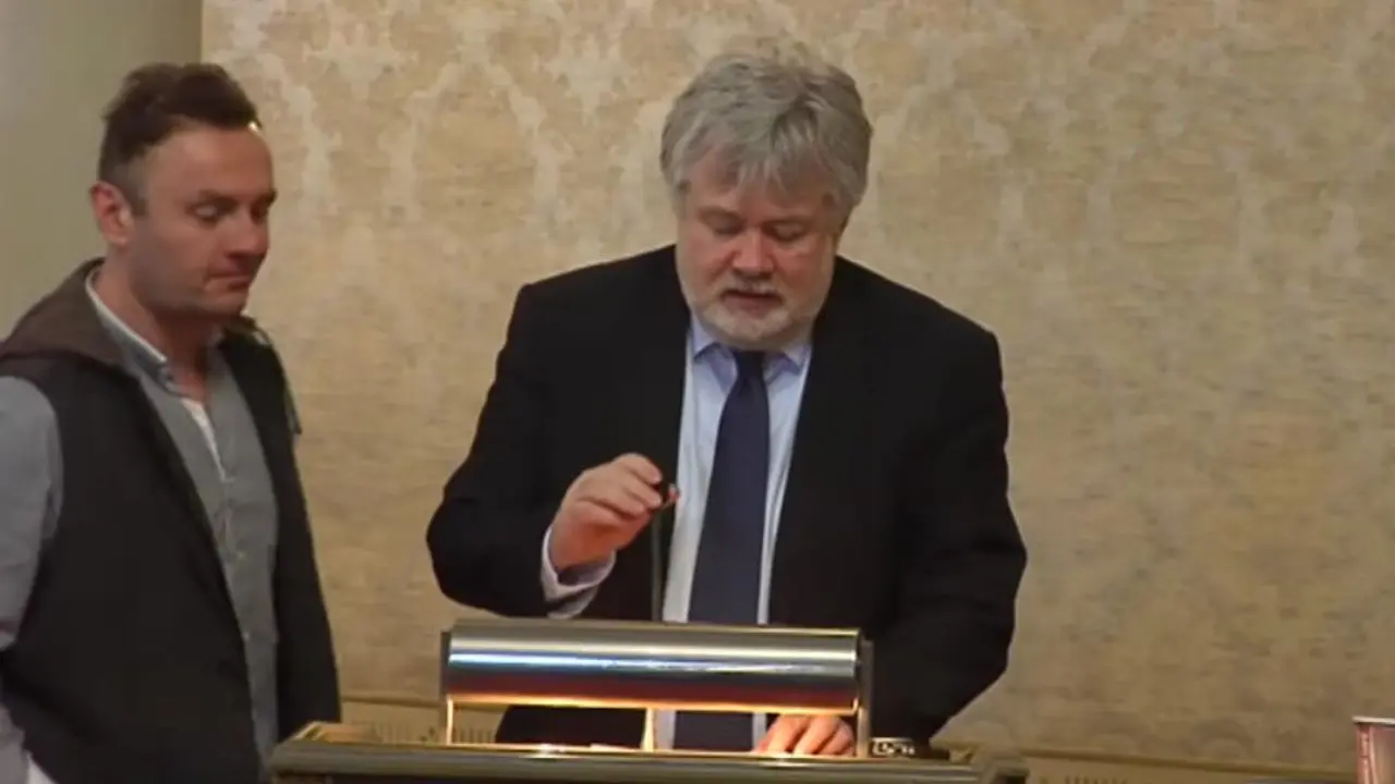 Henrik Ofstad na osnivačkoj skupštini Antifašističke lige Hrvatske