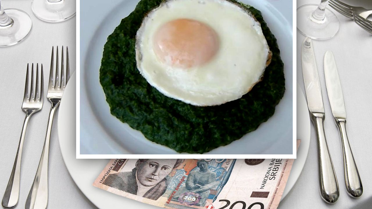 Recepti za 200 dinara - spanać sa jajima na oko