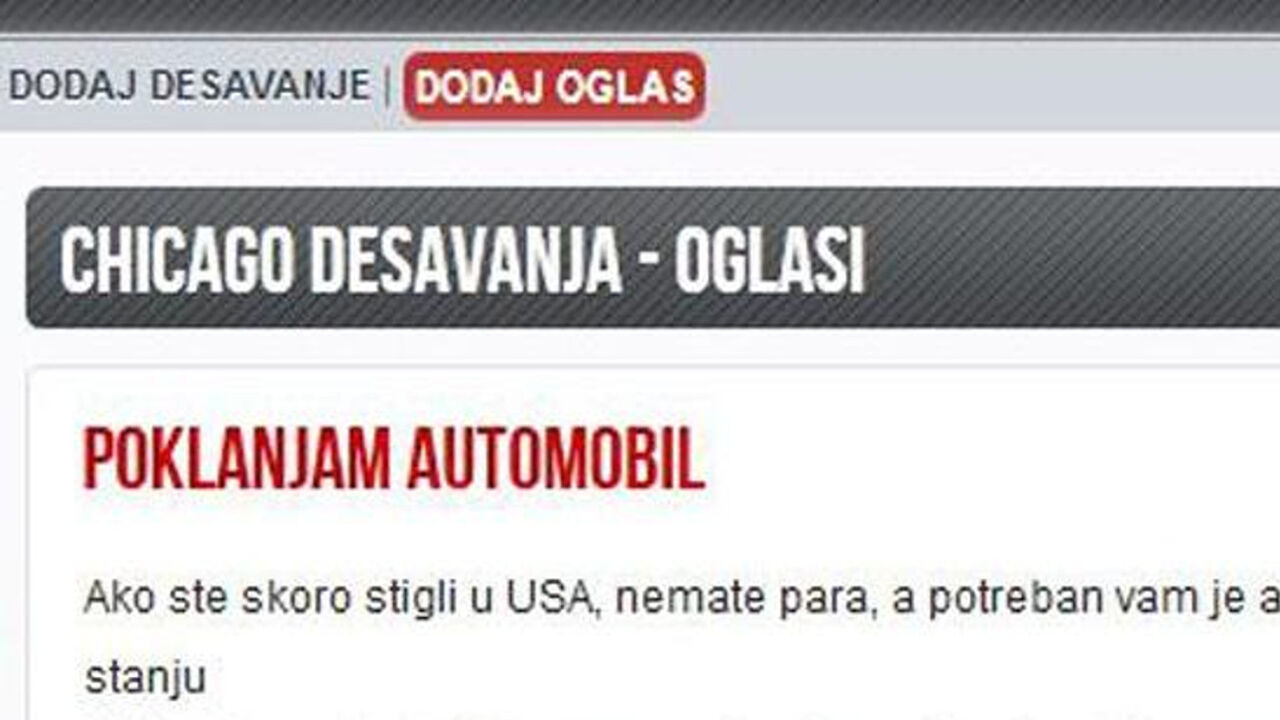 Oglas jednog Srbina