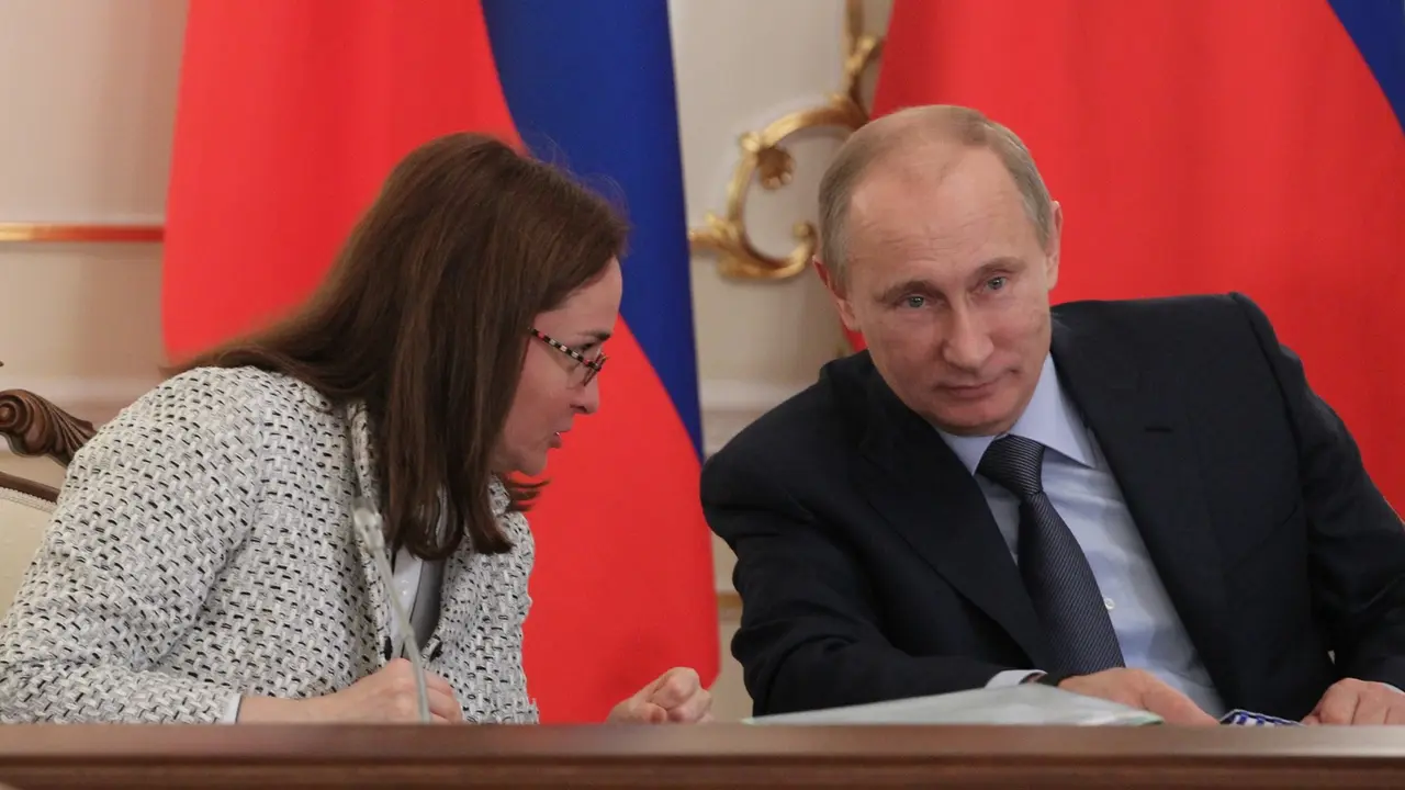 Elvira Nabiulina i Vladimir Putin