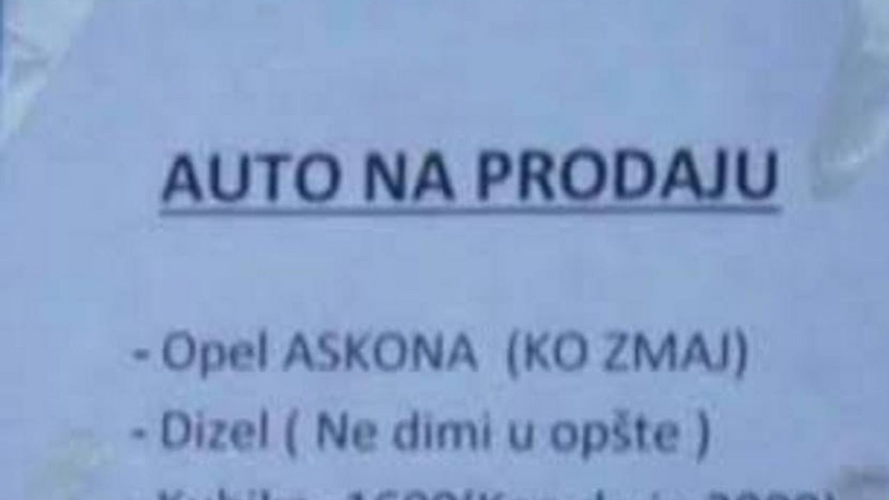 Oglas za prodaju Opel Askone