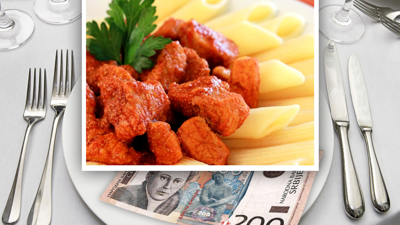 Recepti za 200 dinara - svinjski gulaš sa testeninom