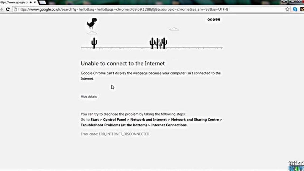 T-Rex google igrica