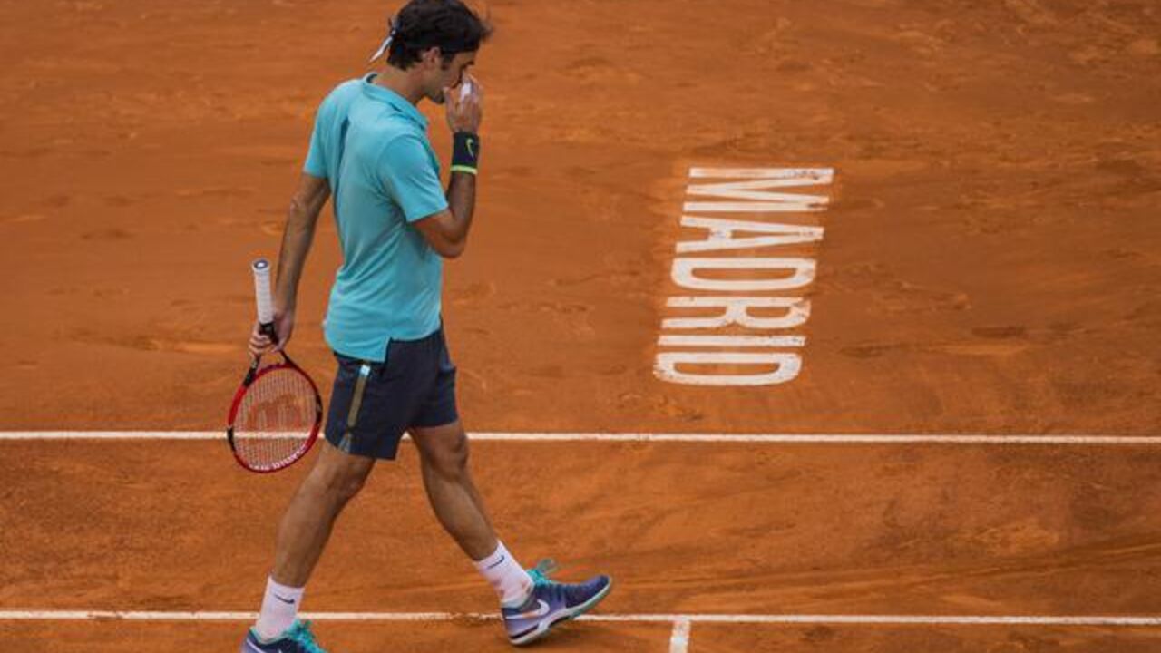 Rodžer Federer tokom meča sa Nikom Kirgiosom u Madridu