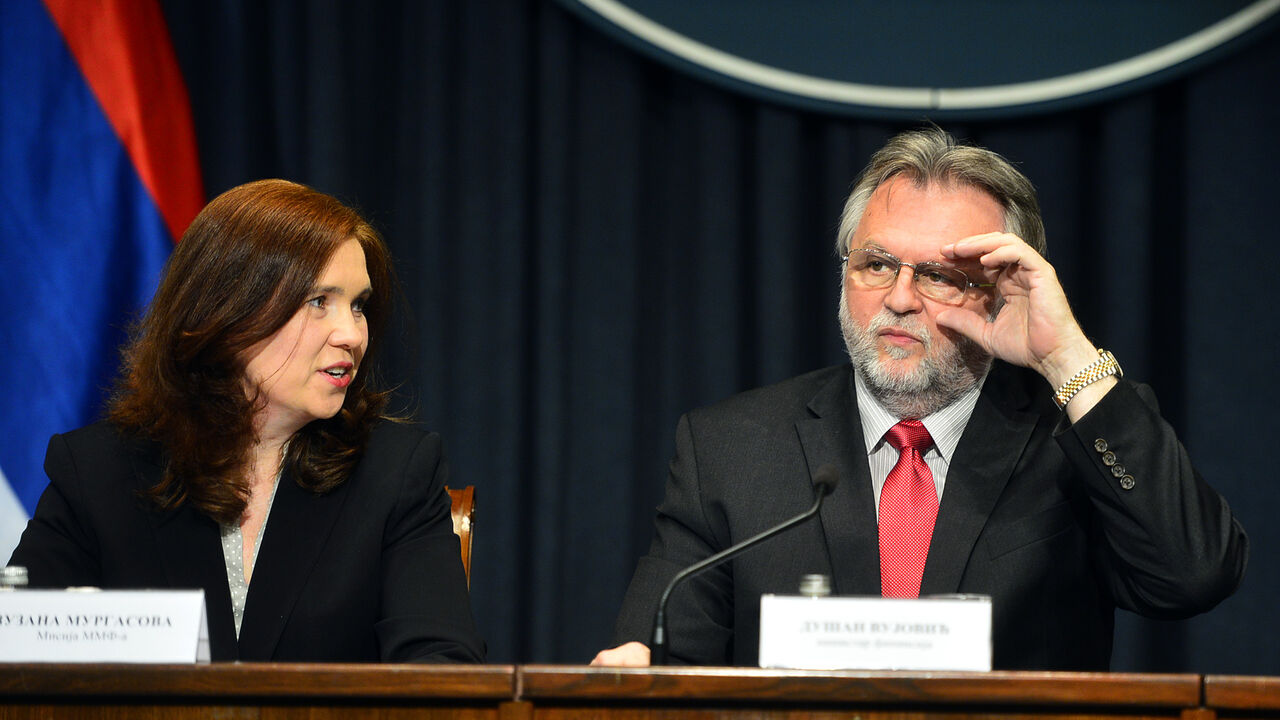 Ministar finansija Dušan Vujović i predstavnica Misije MMF Zuzana Murgasova