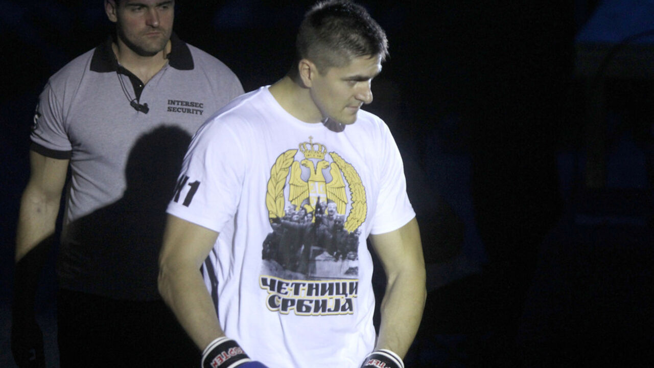 Darko Miličić na kik-boks meču.