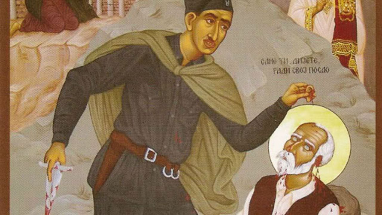 Sa freske - Stradanje svetog mučenik Vukašina