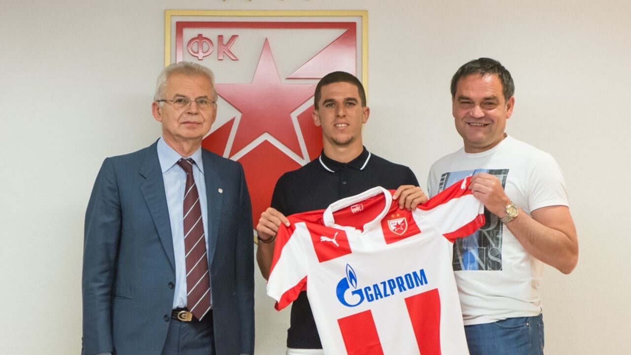 Svetozar Mijailović, Idan Vered i Blažo Raosavljević prilikom potpisivanja ugovora izraelskog internacionalca