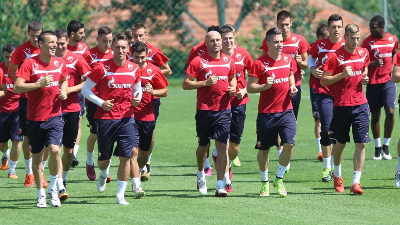 Trening fudbalera Crvene zvezde