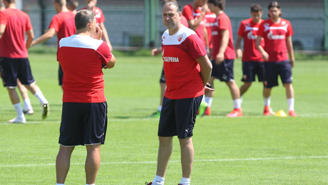 Trening fudbalera Crvene zvezde