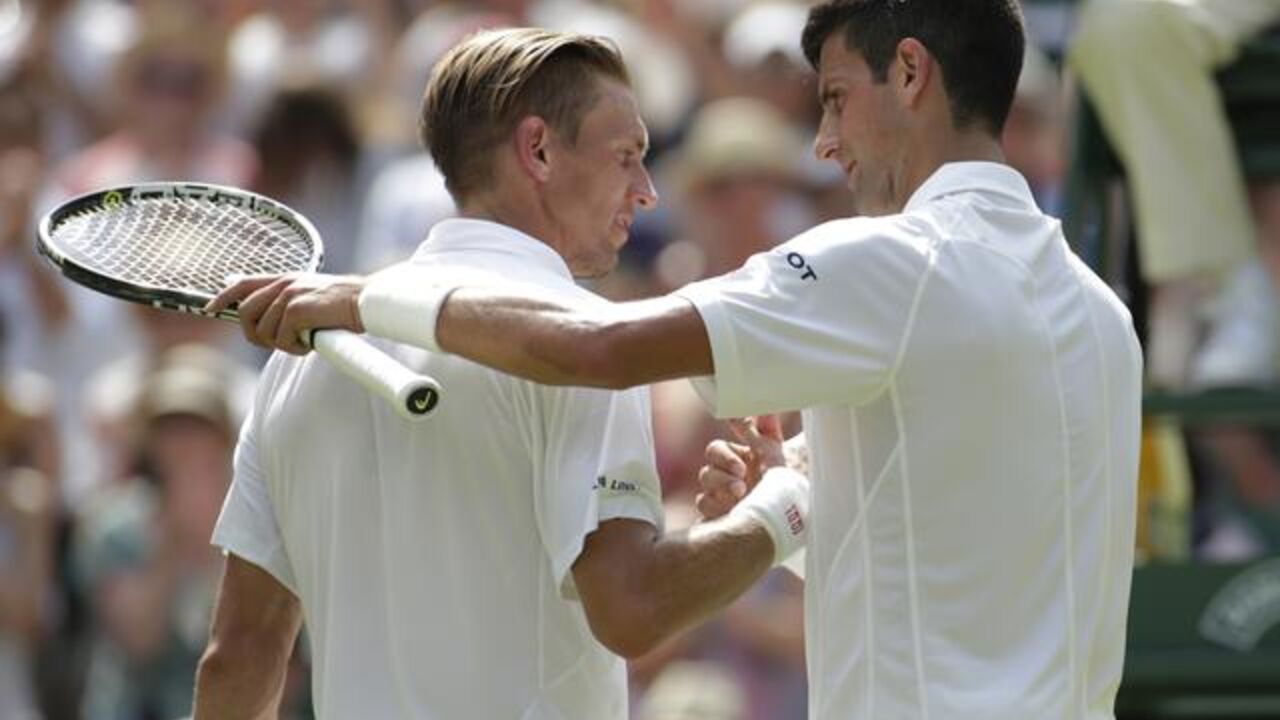 Jarko Nieminen i Novak Đoković na Vimbldonu