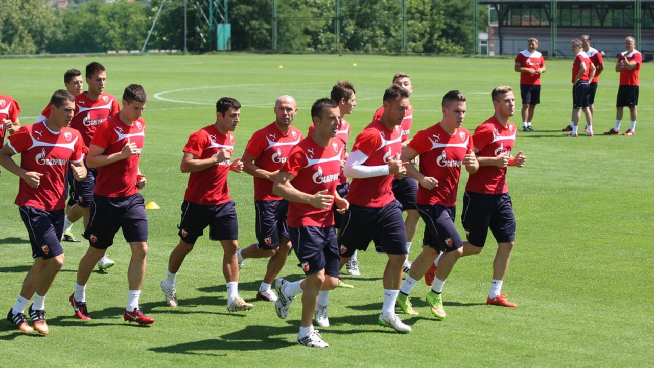 Trening fudbalera Crvene zvezde