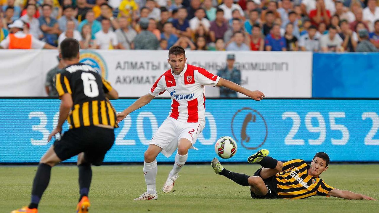 Detalj sa utakmice Kairat - Crvena zvezda
