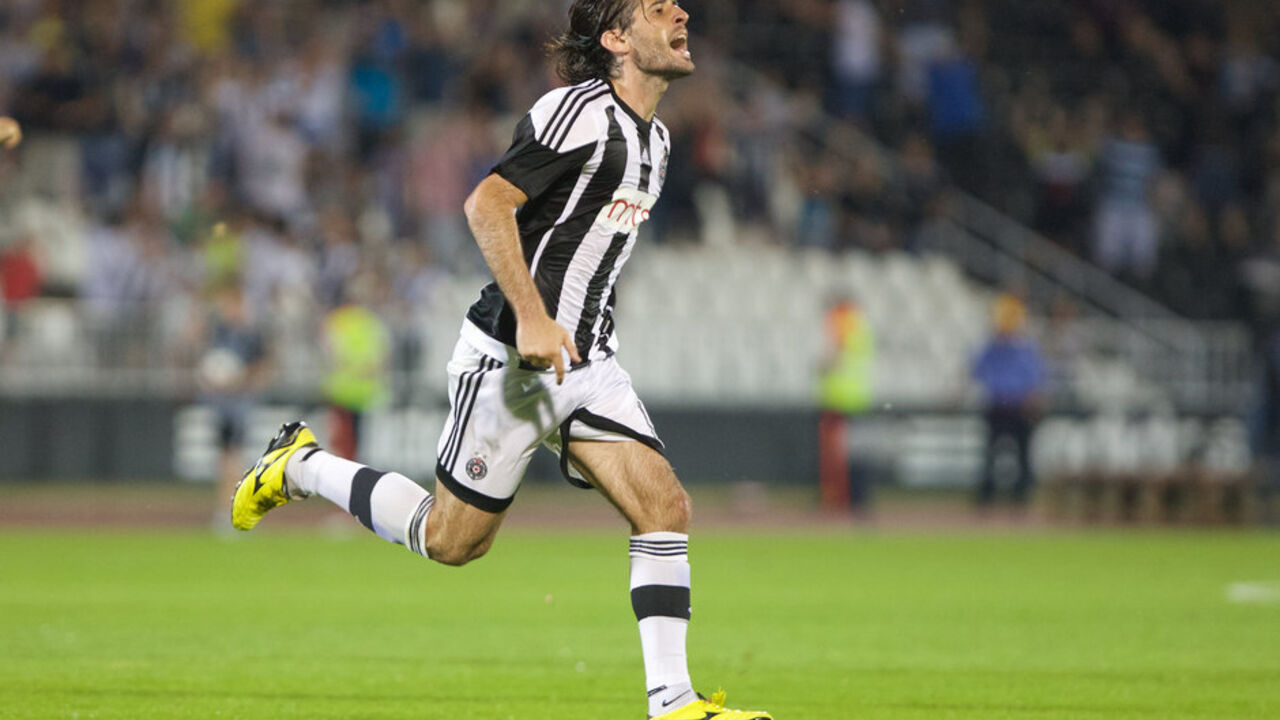 Stefan Babović slavi gol u meču sa Dila Gorijem