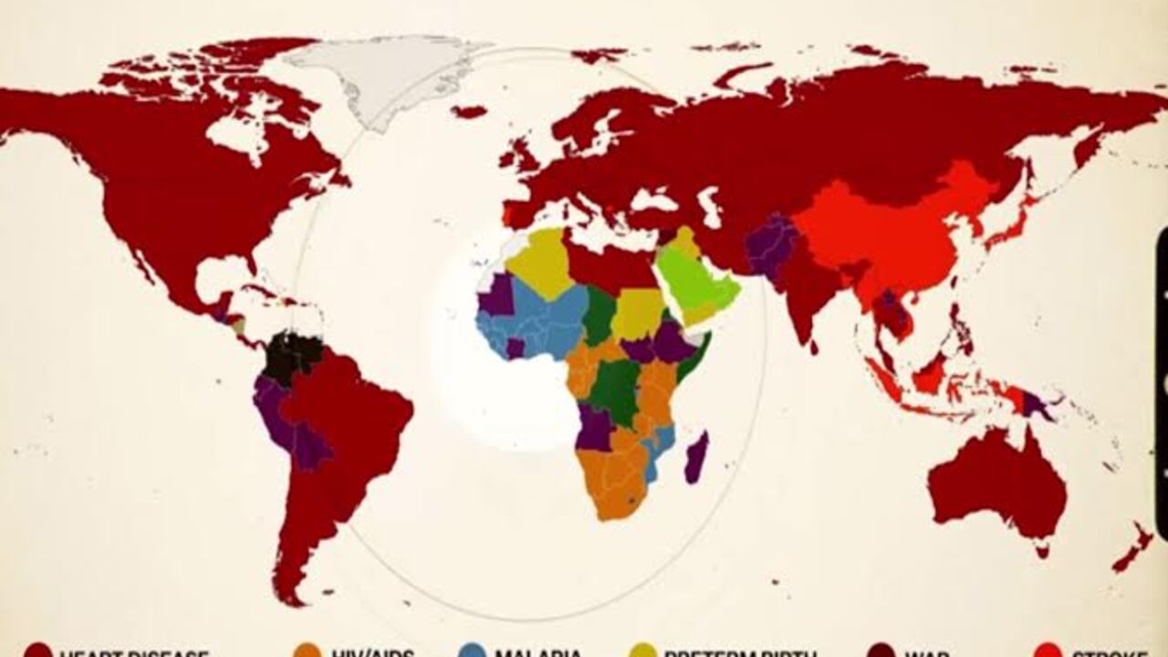 mapa sveta sa bolestima