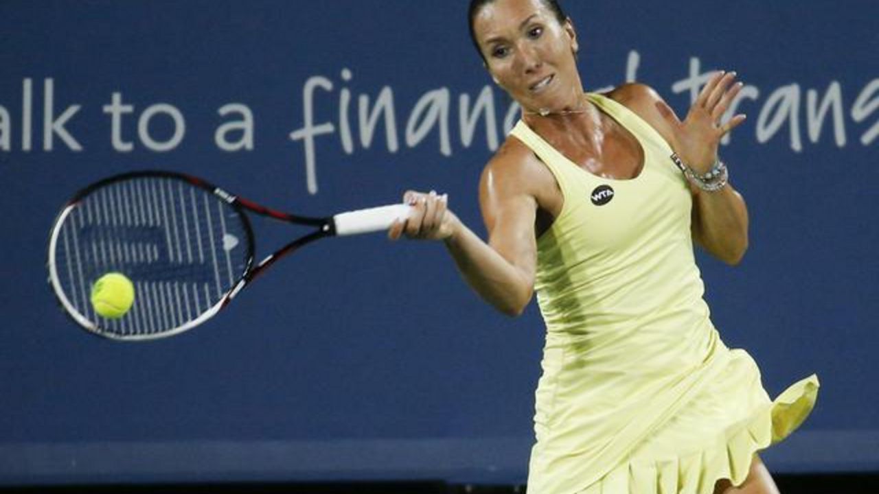 Jelena Janković na meču protiv Halepove