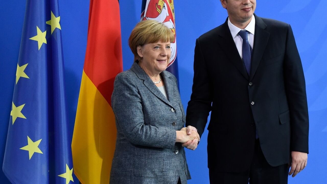 Aleksandar Vučić i Angela Merkel