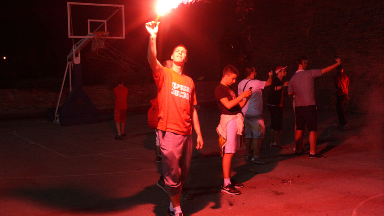 Stefan Jović na proslavi titule šampiona Srbije na Malom Kalemegdanu