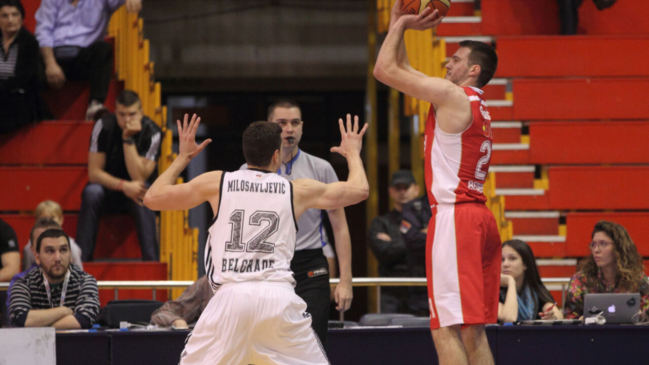 Marko Gudurić u dresu FMP-a na meču sa Partizanom
