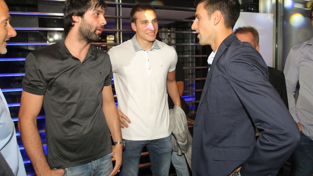 Miloš Teodosić, Bogdan Bogdanović i Novak Đoković