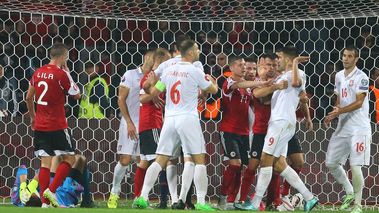 Detalj sa meča Albanija - Srbija