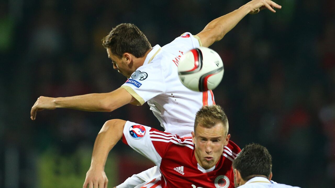 Nemanja Matić na meču sa Albanijom u Elbasanu