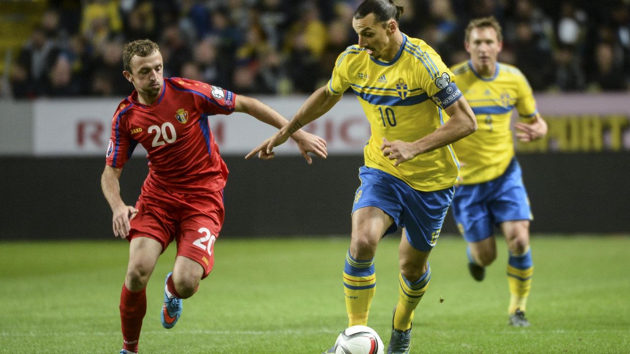 Zlatan Ibrahimović u meču Švedska - Moldavija