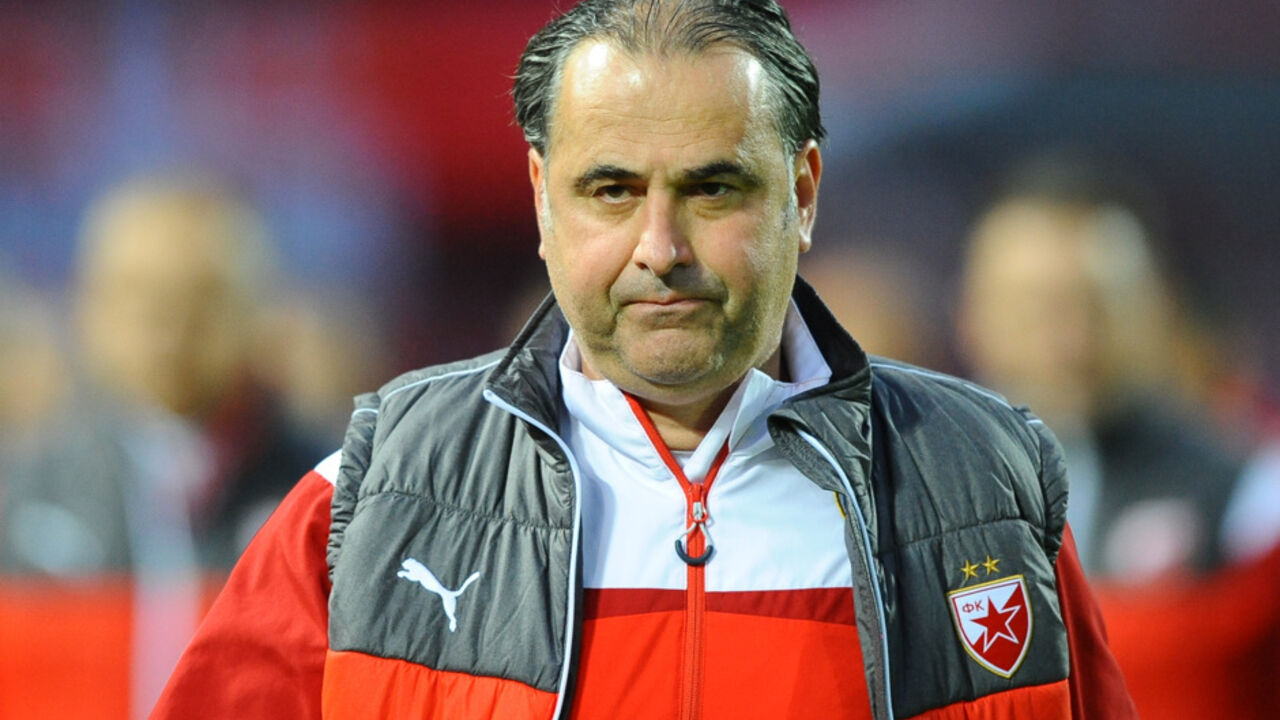 Trener Crvene zvezde Miodrag-Grof Božović na meču sa Vojvodinom